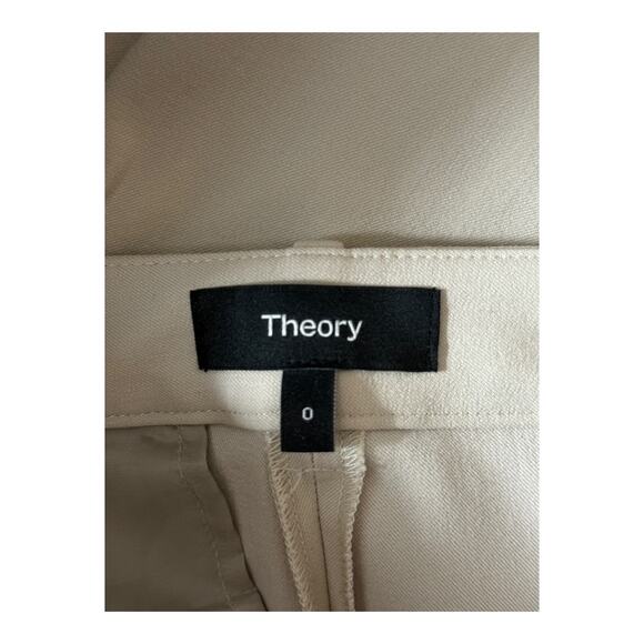Theory Pants high waisted tapered beige size 0 - Picture 4 of 4